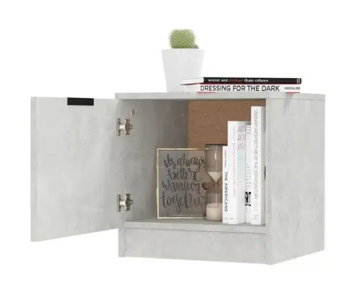 Naktinė Spintelė, Betono Pilkos Spalvos, 40X39X40Cm