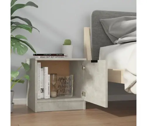 Naktsskapīši, 2 Gab., Betona Pelēki, 40X39X40 Cm Vidaxl