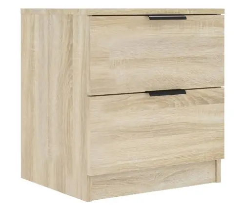 Naktsskapīši, 2 Gab., Ozolkoka Krāsa, Inženierijas Koks Vidaxl