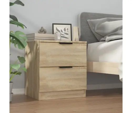 Naktsskapīši, 2 Gab., Ozolkoka Krāsa, Inženierijas Koks Vidaxl