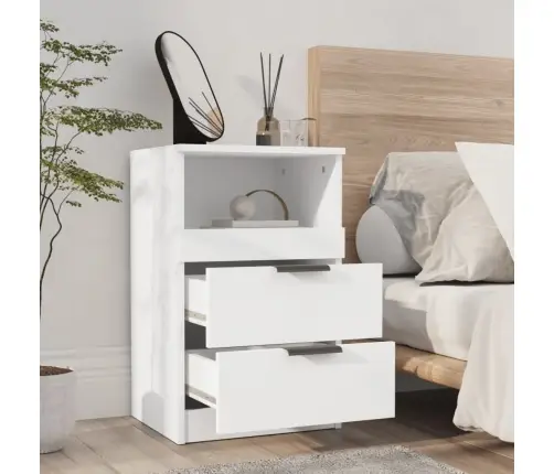 Naktsskapītis, Balts, Inženierijas Koks Vidaxl