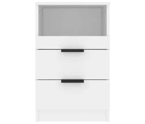 Naktsskapīši, 2 Gab., Balti, Inženierijas Koks Vidaxl