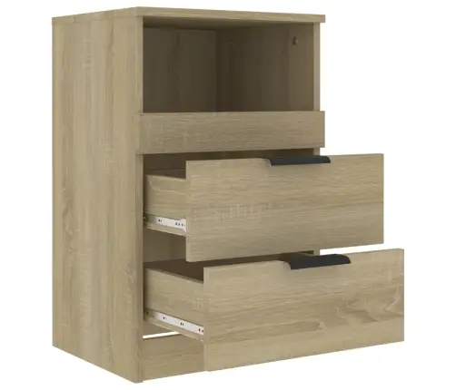 Naktsskapīši, 2 Gab., Ozolkoka Krāsa, Inženierijas Koks Vidaxl