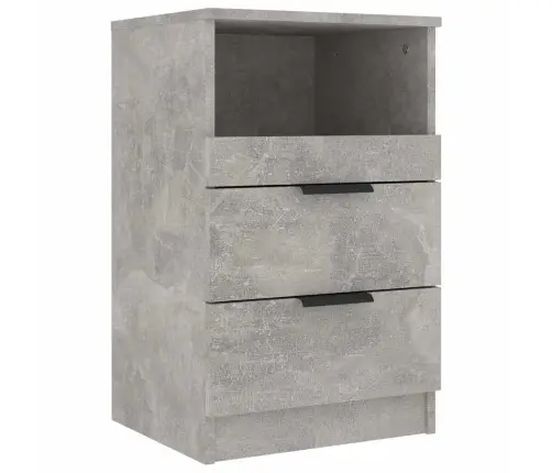 Naktinė Spintelė, Betono Pilkos Spalvos, Apdirbta Mediena