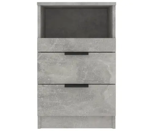 Naktinė Spintelė, Betono Pilkos Spalvos, Apdirbta Mediena