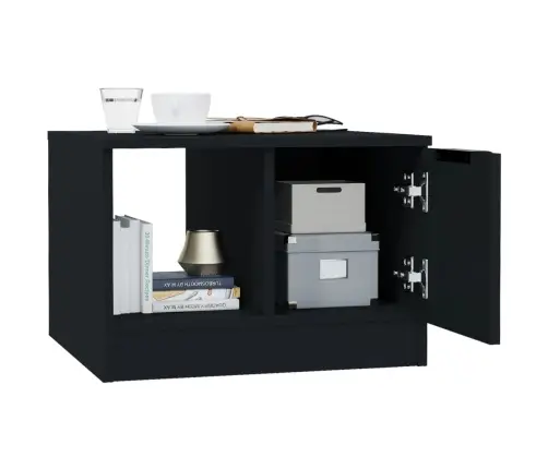 Kavos Staliukas, Juodas, 50X50X36cm Apdirbta Mediena