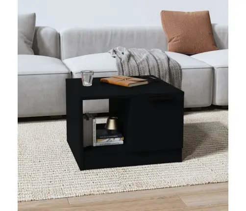 Kavos Staliukas, Juodas, 50X50X36cm Apdirbta Mediena
