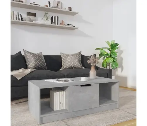 Kavos Staliukas, Betono Pilkas, 102X50X36cm Apdirbta Mediena Kavos Staliukas, Betono Pilkas, 102X50X36cm Apdirbta Mediena