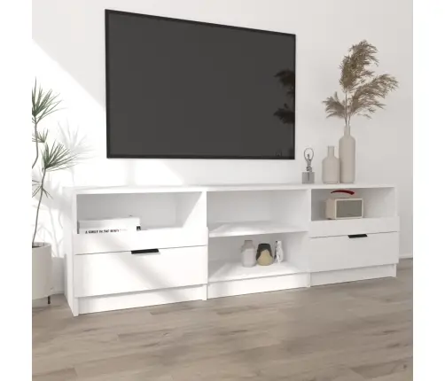 Tv Skapītis, Balts, 150X33,5X45 Cm, Inženierijas Koks Vidaxl