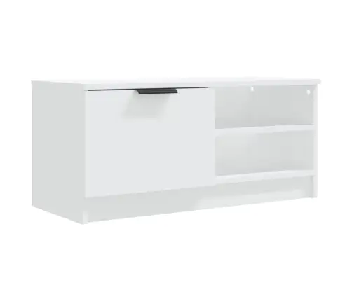 Televizoriaus Spintelės, 2Vnt., Baltos, 80X35X36,5cm Mediena