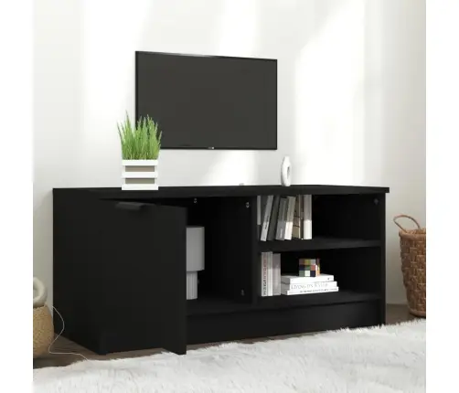 Tv Skapītis, Melns, 80X35X36,5 Cm, Inženierijas Koks Vidaxl
