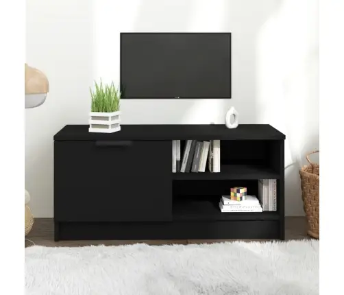 Tv Skapītis, Melns, 80X35X36,5 Cm, Inženierijas Koks Vidaxl