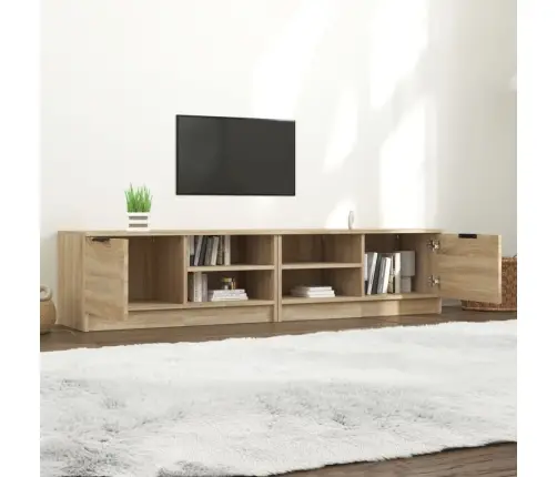 Tv Skapīši, 2 Gab., Ozolkoka, 80X35X36,5 Cm, Inženierijas Koks Vidaxl