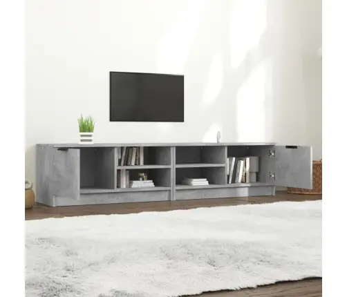 Tv Skapīši, 2 Gab., Pelēki, 80X35X36,5 Cm, Inženierijas Koks Vidaxl Tv Skapīši, 2 Gab., Pelēki, 80X35X36,5 Cm, Inženierijas Koks Vidaxl