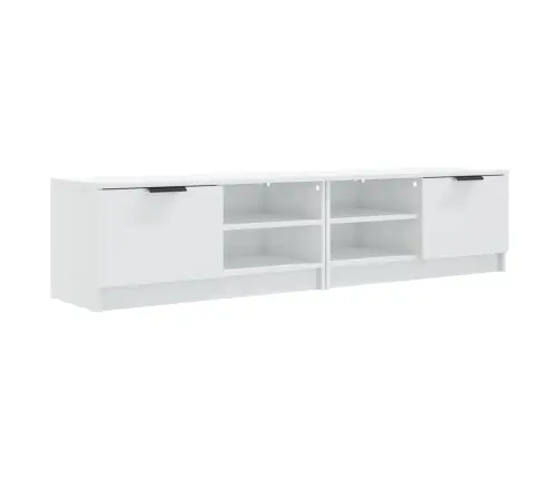 Tv Skapīši 2 Gab., Spīdīgi Balti 80X35X36,5Cm Inženierijas Koks Vidaxl