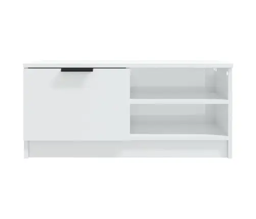 Tv Skapīši 2 Gab., Spīdīgi Balti 80X35X36,5Cm Inženierijas Koks Vidaxl