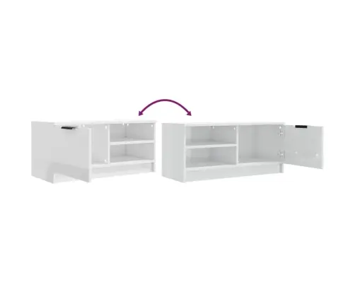Tv Skapīši 2 Gab., Spīdīgi Balti 80X35X36,5Cm Inženierijas Koks Vidaxl