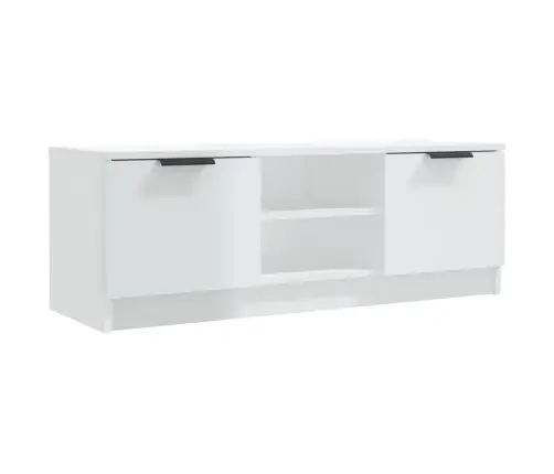 Tv Skapītis, Spīdīgi Balts, 100X31,5X35 Cm, Inženierijas Koks Vidaxl