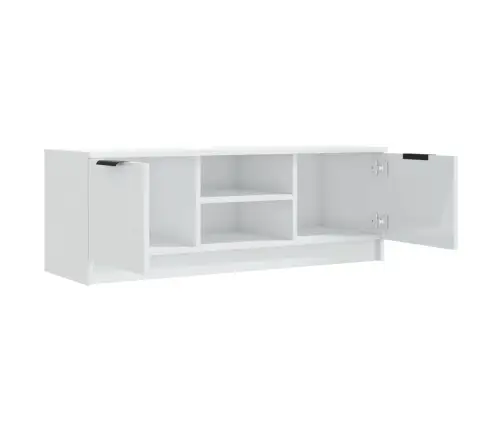 Tv Skapītis, Spīdīgi Balts, 100X31,5X35 Cm, Inženierijas Koks Vidaxl