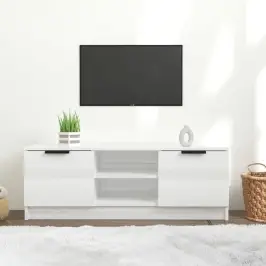 Tv Skapītis, Spīdīgi Balts, 100X31,5X35 Cm, Inženierijas Koks Vidaxl