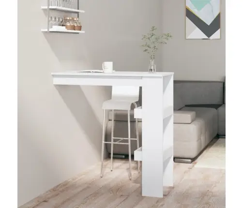 Sienas Bāra Galds, Balts, 102X45X103,5 Cm, Inženierijas Koks Vidaxl