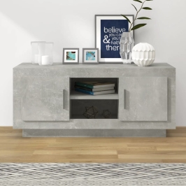 Tv Skapītis, Betonpelēks, 102X35X45 Cm, Inženierijas Koks Vidaxl