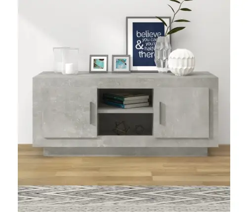 Tv Skapītis, Betonpelēks, 102X35X45 Cm, Inženierijas Koks Vidaxl