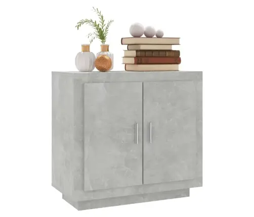 Kumode, Betona Pelēka, 80X40X75 Cm, Inženierijas Koks Vidaxl