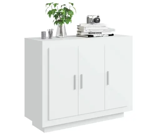 Kumode, Balta, 92X35X75 Cm, Inženierijas Koks Vidaxl