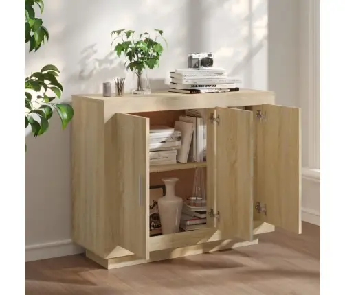 Šoninė Spintelė, Ąžuolo Spalvos, 92X35X75cm Apdirbta Mediena