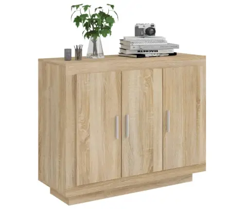 Šoninė Spintelė, Ąžuolo Spalvos, 92X35X75cm Apdirbta Mediena