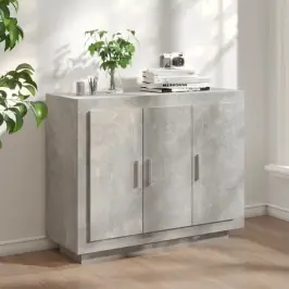 Kumode, Betona Pelēka, 92X35X75 Cm, Inženierijas Koks Vidaxl Kumode, Betona Pelēka, 92X35X75 Cm, Inženierijas Koks Vidaxl
