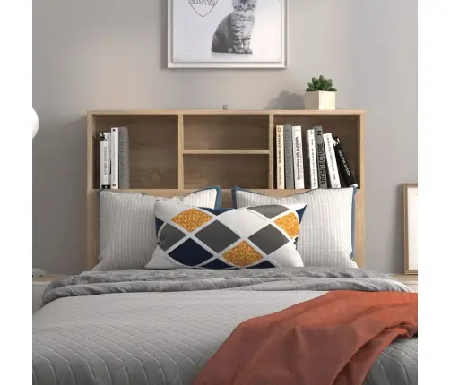 Gultas Galvgalis Ar Plauktu, Ozolkoka Krāsa, 100X19X103,5 Cm Vidaxl