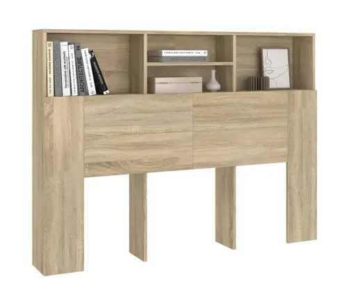 Gultas Galvgalis Ar Plauktu, Ozolkoka Krāsa, 140X19X103,5 Cm Vidaxl