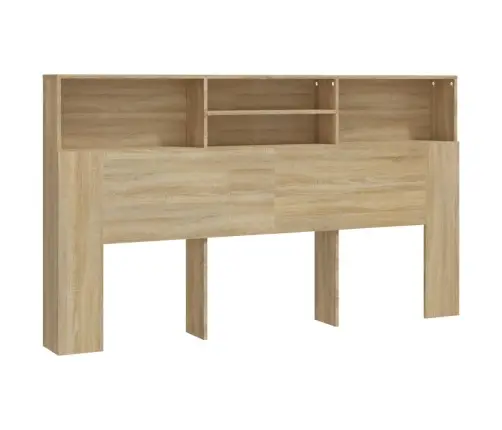 Gultas Galvgalis Ar Plauktu, Ozolkoka Krāsa, 180X19X103,5 Cm Vidaxl