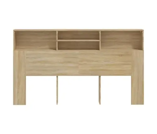 Gultas Galvgalis Ar Plauktu, Ozolkoka Krāsa, 180X19X103,5 Cm Vidaxl