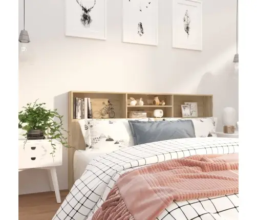 Gultas Galvgalis Ar Plauktu, Ozolkoka Krāsa, 180X19X103,5 Cm Vidaxl