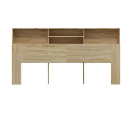 Gultas Galvgalis Ar Plauktu, Ozolkoka Krāsa, 200X19X103,5 Cm Vidaxl