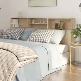 Gultas Galvgalis Ar Plauktu, Ozolkoka Krāsa, 200X19X103,5 Cm Vidaxl