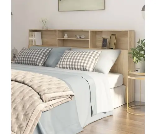 Gultas Galvgalis Ar Plauktu, Ozolkoka Krāsa, 200X19X103,5 Cm Vidaxl