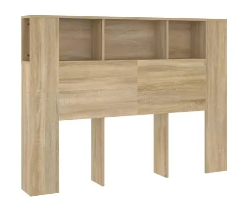Gultas Galvgalis Ar Plauktu, Ozolkoka Krāsa, 140X18,5X104,5 Cm Vidaxl