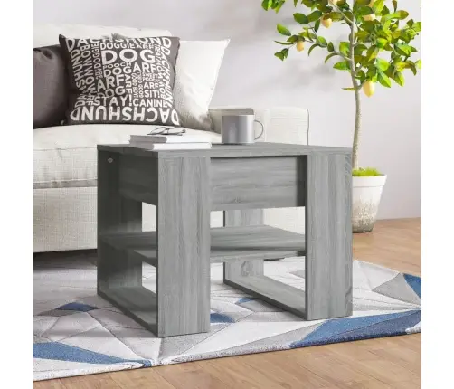 Kafijas Galdiņš, Pelēka Ozola, 55,5X55X45 Cm, Inženierijas Koks Vidaxl