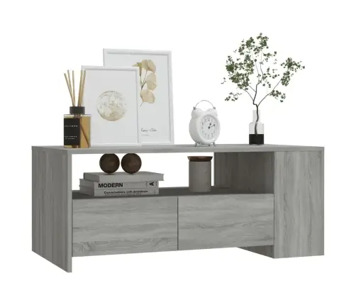 Kafijas Galdiņš, Pelēka Ozola, 102X55X42 Cm, Inženierijas Koks Vidaxl