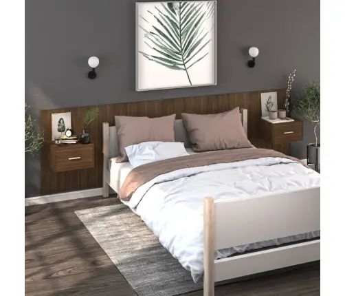 Sienas Naktsskapītis, Brūna Koka Krāsa Vidaxl