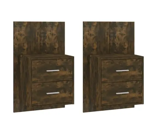 Prie Sienos Montuojamos Naktinės Spintelės, 2Vnt., Ąžuolo