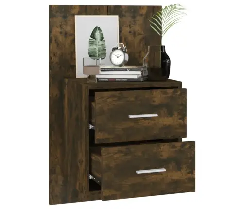 Prie Sienos Montuojamos Naktinės Spintelės, 2Vnt., Ąžuolo