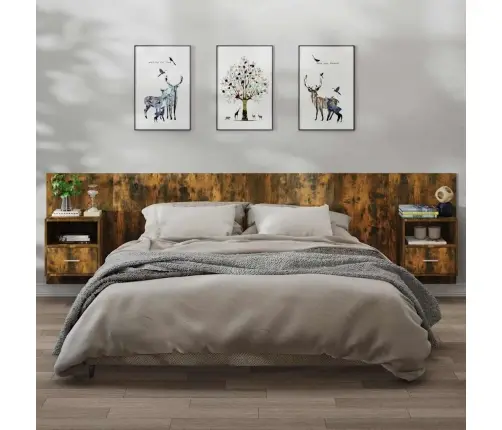 Seinale Kinnitatavad Öökapid 2 Tk Suitstatud Tamm