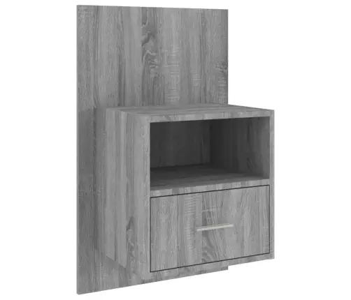 Sienas Naktsskapīši, 2 Gab., Pelēcīga Ozolkoka Krāsa Vidaxl