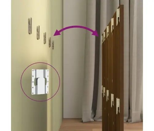 Gultas Galvgalis, Brūna Ozola, 120X1,5X80 Cm, Inženierijas Koks Vidaxl