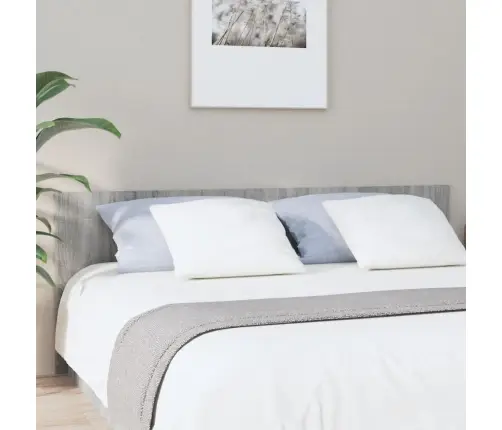 Gultas Galvgalis,Pelēcīga Ozola,200X1,5X80 Cm,Inženierijas Koks Vidaxl